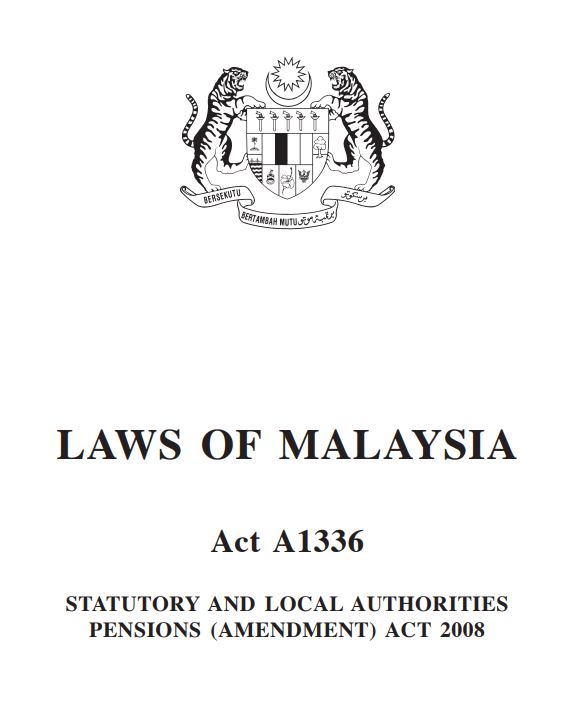 Statutory and Local Authorities Pensions (Amendment) Act 2008 (A1336)