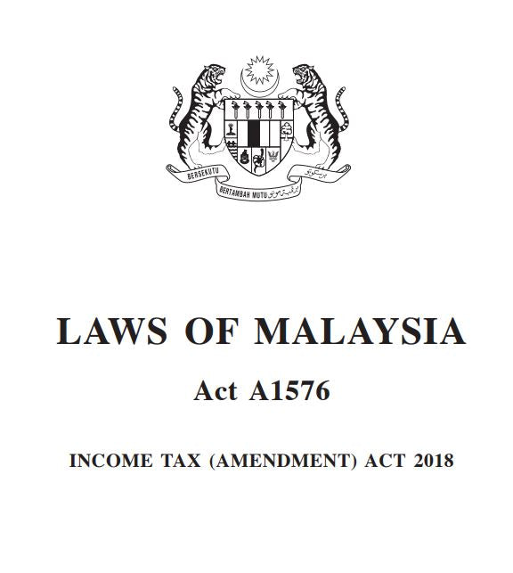 Income Tax (Amendment Act Year 2018) (A1576)