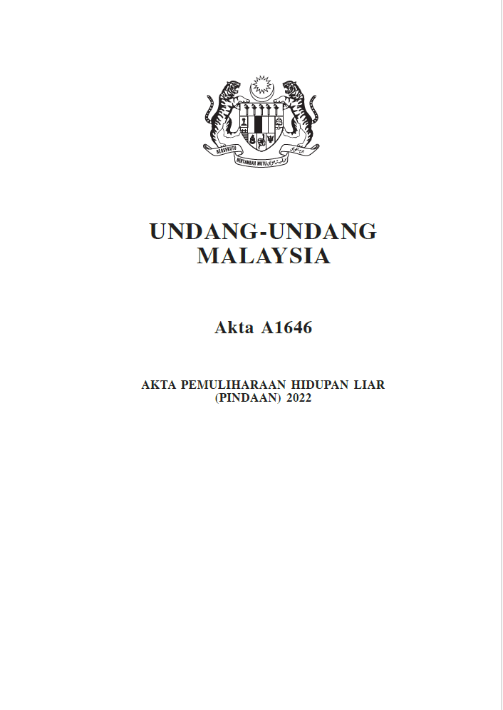AKTA PEMULIHARAAN HIDUPAN LIAR (PIN) 2022	- A1646