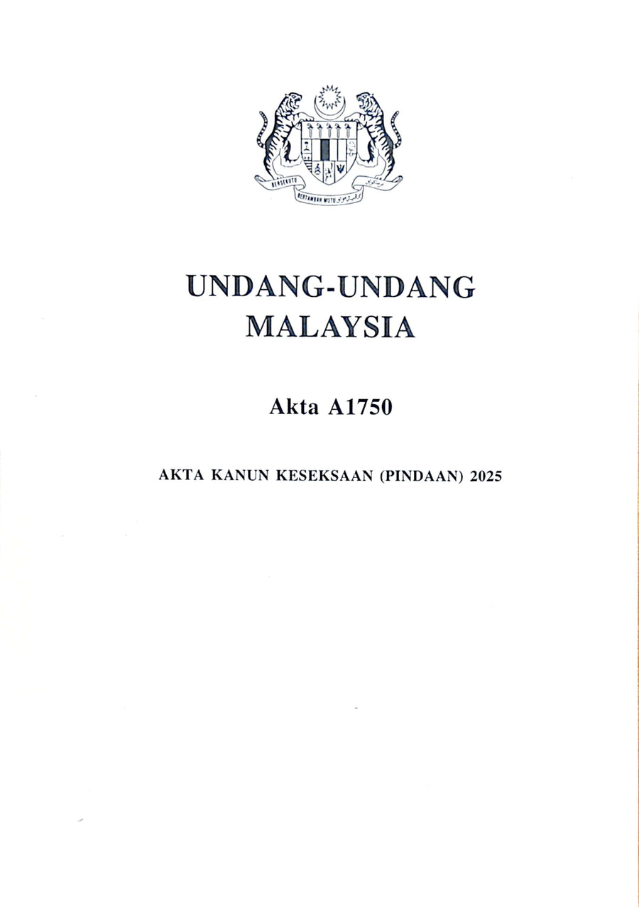 AKTA KANUN KESEKSAAN (PINDAAN) 2025- A1750