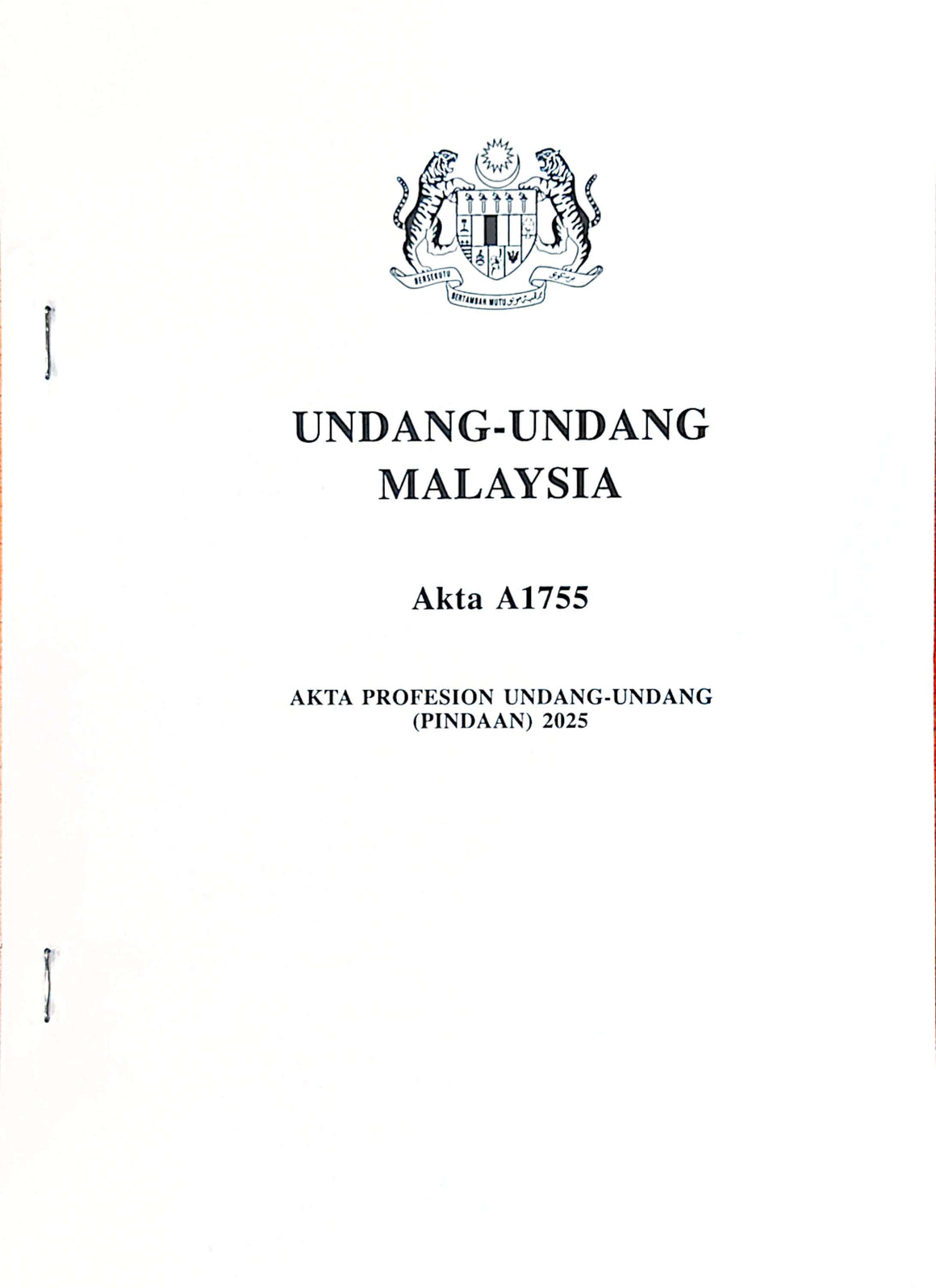 AKTA PROFESION UNDANG-UNDANG (PIN)2025 - A1755