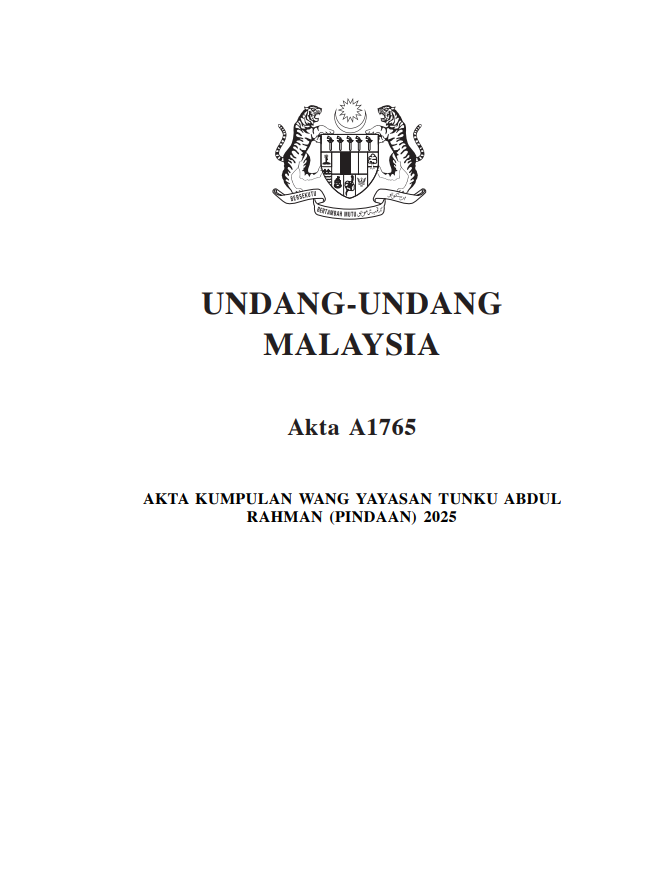 AKTA KUMP.WANG TUNKU ABD.RAHMAN (PIN)2025 - A1765