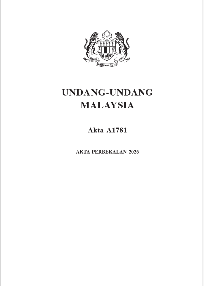 AKTA PERBEKALAN 2026 (Akta 1781)