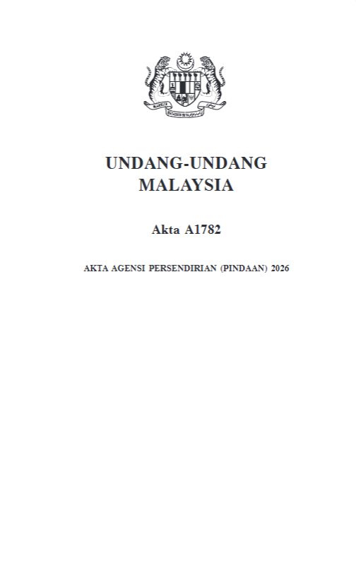 AKTA AGENSI PERSENDIRIAN (PIN) 2026 (Akta 1782)