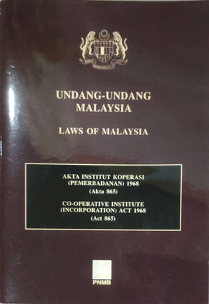AKTA INSTITUT KOPERASI (PEMERBADANAN) 1968 (AKTA 865)
