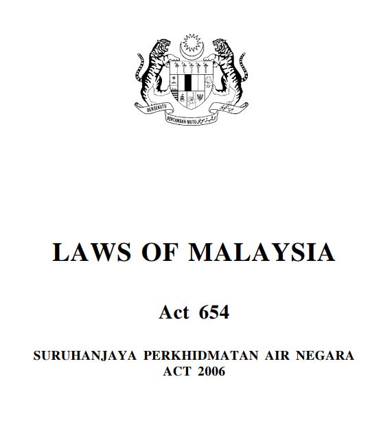 AKTA SURUHANJAYA PERKHIDMATAN AIR NEGARA 2006 (AKTA 654)