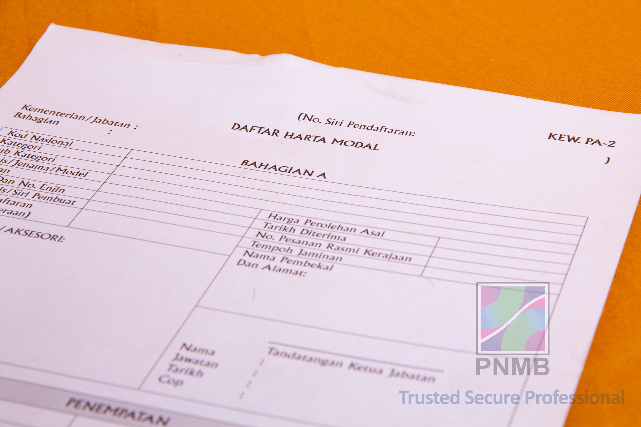 Daftar Harta Modal (KEWPA2)