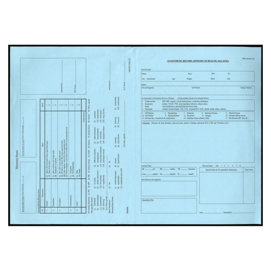 Anaesthetic Record (PERUB-ANAES301)