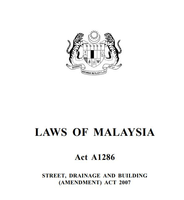 Pindaan Akta Jalan,Parit Dan Bangunan 2007 (A1286)