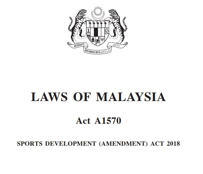 Akta Pembangunan Sukan Pindaan Tahun 2018 (A1570)