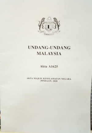 PINDAAN AKTA MAJLIS KESELAMATAN NEGARA 2020 (A1625)